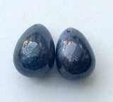 16.1-16.7 mm 1 Pc Blue Sapphire Plain Tear Drop Beads, Matched Pair Sapphire