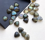 8-9mm Labradorite Plain Trillion Cabochons Blue Fire Stone Labradorite Flat Back