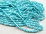 7-7.5mm Peruvian Blue Opal Bead Natural Blue Opal Plain Rondelle Bead Blue Opal