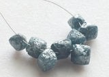 1 Pc Blue Raw Diamond Octahedron Drilled, Natural Diamond Crystal, Uncut