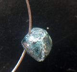 1 Pc Blue Raw Diamond Octahedron Drilled, Natural Diamond Crystal, Uncut