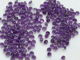 4mm Amethyst Round Cut Stone Lot, Amethyst Faceted Solitaire Cut, Calibrated