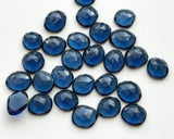 15-17mm Sapphire Blue Hydro Quartz Color Flat Back Cabochons Rose Cut