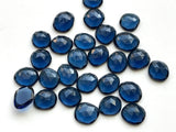 15-17mm Sapphire Blue Hydro Quartz Color Flat Back Cabochons Rose Cut