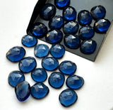 15-17mm Sapphire Blue Hydro Quartz Color Flat Back Cabochons Rose Cut