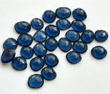 15-17mm Sapphire Blue Hydro Quartz Color Flat Back Cabochons Rose Cut