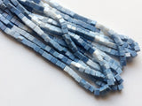 6mm Blue Opal Plain Cube Beads, Shaded Blue Opal Plain Box Beads, Shaded Opal