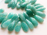 9x16 mm-11x26 mm Amazonite Faceted Pear Beads, Amazonite Huge Pear Beads