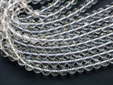 8mm Crystal Quartz Micro faceted Round Beads, Crystal Micro faceted Round Ball