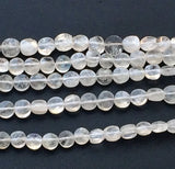 5-5.5mm Rainbow Moonstone Coins, Rainbow Moonstone Faceted Round Coin Beads