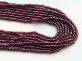 2.5-3 mm Garnet Plain Tiny Tube Beads, Garnet Beads, Natural Garnet For Necklace