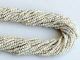 2.5-3mm Howlite Faceted Rondelles Beads, Natural Howlite Tiny Beads, Howlite