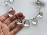 14.8-22 mm Crystal Quartz Beads, Huge Faceted Crystal Quartz Faceted Heart