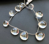 14.8-22 mm Crystal Quartz Beads, Huge Faceted Crystal Quartz Faceted Heart