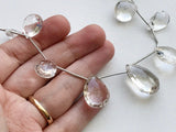 10x14 mm-15x20 mm Crystal Quartz Beads, Huge Faceted Crystal Quartz Pear