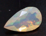 7.4x12mm Huge Ethiopian Opal, Pear Faceted Opal, Fancy Cut For Ring, 1.30 Cts