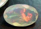 6.5x10.5mm Huge Ethiopian Opal Oval Cut stone, Natural Faceted Opal, 1.10 Cts