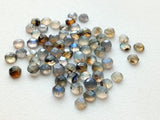 5mm Labradorite Rose Cut Round Cabochons, Labradorite Faceted Flat Back