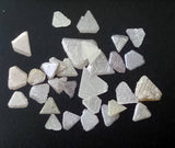 4-6mm Gray Rough Diamond Slices Natural Gray Rough Triangle Shape Slices