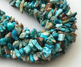4-8 mm Turquoise Chips Beads, Natural Turquoise Gemstone Chips, Blue Chip Beads