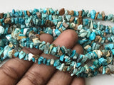 4-8 mm Turquoise Chips Beads, Natural Turquoise Gemstone Chips, Blue Chip Beads