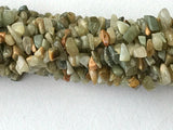 5-10 mm Cats Eye Chip Beads, Natural Green Cats Eye Gemstone Chips For Jewelry