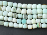 7-10mm Green Opal Faceted Cube Beads, Green Opal Faceted Box Beads, Green Opal