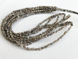 3-4.5mm Brown Rough Diamond Long Drill Free Natural Tumble (4IN To 8IN Options)