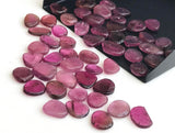 8-10.5mm Pink Tourmaline Plain Raw Slices, 5 Pcs Pink Tourmaline For Jewelry