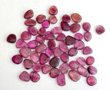 8-10.5mm Pink Tourmaline Plain Raw Slices, 5 Pcs Pink Tourmaline For Jewelry