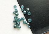Blue Rose Cut Diamond Cabochons, 2.5-2.8mm Round Flat Back Diamond for Jewelry (1Pcs To 10Pcs) - DDP5A