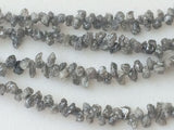 3.5-4mm Approx Gray Raw Diamond Drops, Natural Uncut Diamond Beads, Rare Rough