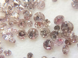 1 mm Pink Round Brilliant Cut Melee Diamond Tiny Solitaire Faceted Natural