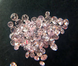 1 mm Pink Round Brilliant Cut Melee Diamond Tiny Solitaire Faceted Natural