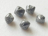4.5-5.5mm Grey Raw Diamond Crystal Loose Uncut  Natural 1 Piece Octahedron