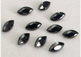 4x8mm Black Cubic Zirconia, Loose Marquise Zircon, Faceted Zirconia, Cz Diamonds