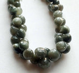 6.5-10.5 mm Cats Eye Stone Faceted Onion Briolettes, Green Cats Eye Onion Beads