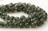 7-8 mm Green Rutile Quartz Briolettes, Green Rutilated Quartz Faceted Onion