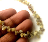 3.5-6mm Yellow Rough Diamond Drops, Yellow Raw Diamond Beads, Yellow Diamond