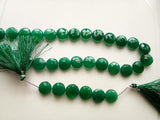 14-16 mm Emerald Green Onyx Faceted Coins, Original Onyx Coin Beads For Jewelry