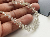 2.5x3-3x3.5mm Rare Clear White Tear Drops Beads For Jewelry (2Pc To 10Pcs )