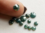 3mm Round Flat Back Rose Cut Diamond, Blue Diamond Cabochons for Jewelry (1Pcs To 4Pcs) - VICP993A