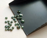 Blue Rose Cut Diamond Cabochons, 3-3.5mm Round Flat Back Diamond for Jewelry (2Pcs To 8Pcs) - VICP994C