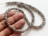 4.5-6mm Gray Rough Diamonds 1mm Hole Size Natural Gray Raw Diamond Beads