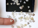 4-6mm Gray Rough Diamond Slices Natural Gray Rough Triangle Shape Slices