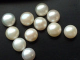 10mm Ivory Pearls, Natural Fresh Water Pearl Cabochons, Natural Pearls, Loose