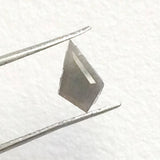4.5x7mm OOAK Grey Salt & Pepper Fancy Shield Shaped Flat Back Rose Cut Diamond