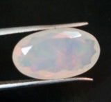 7.7x13mm Huge Ethiopian Opal, Oval Faceted Opal, Fancy Cut Faceted 1.60 Cts