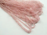 3-4mm Morganite Faceted Rondelle Beads, Morganite Beads, Natural Morganite