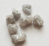 7-10mm White Grey Rough Diamond Perfect for Prong Setting For Jewelry (1Pc To 5)